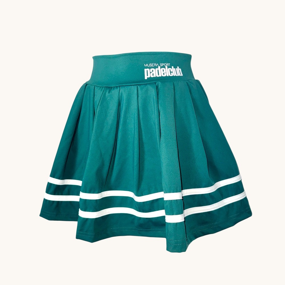 NWT Small Sporty Forest Green Striped Pleated Tennis Skort Mini Skirt Striped